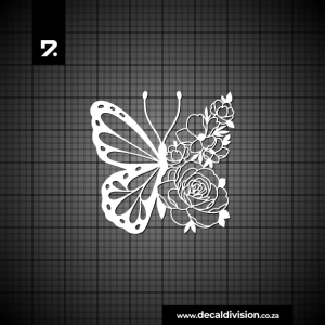 Flower Butterfly Sticker